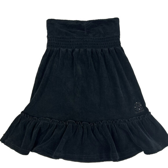 bebe Dress Swimwear Cover XS Black Ruffles Circle B Sleeveless Mini Y2k - Picture 4 of 11